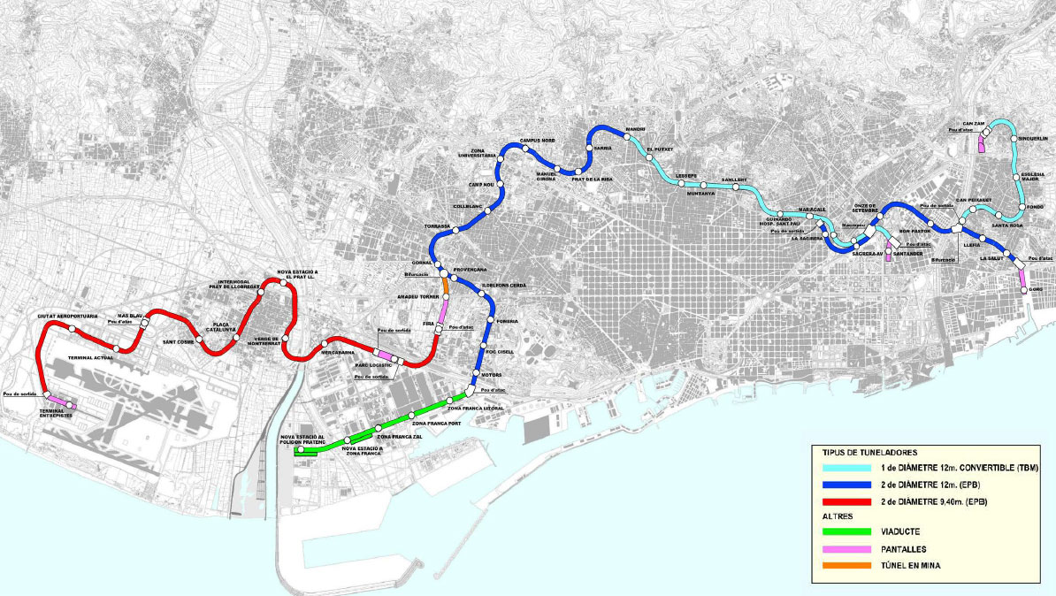 El Metro De Barcelona L nia L9 Nord La Sagrera Can Zam L9 Sud El Metro De Barcelona L nia L9 Nord La Sagrera Can Zam L9 Sud